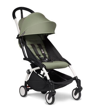 Babyzen YOYO2 Stroller White Frame with Olive 6+ Color Pack